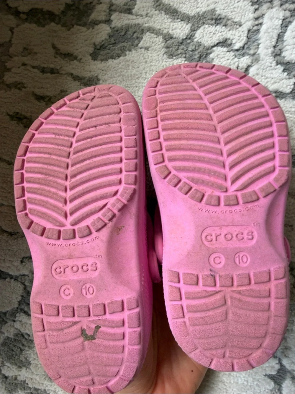 CROCS Kids Pink Classic Clog with Heel Strap